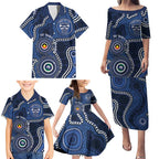 Geelong Cats NAIDOC Week 2026 Personalised Family Matching Puletasi and Hawaiian Shirt 50 Years of Deadly Aboriginal Art