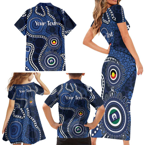 Geelong Cats NAIDOC Week 2026 Personalised Family Matching Short Sleeve Bodycon Dress and Hawaiian Shirt 50 Years of Deadly Aboriginal Art