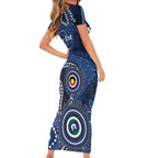 Geelong Cats NAIDOC Week 2026 Personalised Family Matching Short Sleeve Bodycon Dress and Hawaiian Shirt 50 Years of Deadly Aboriginal Art