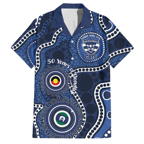 Geelong Cats NAIDOC Week 2026 Personalised Family Matching Tank Maxi Dress and Hawaiian Shirt 50 Years of Deadly Aboriginal Art