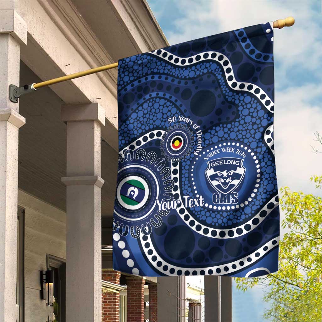 Geelong Cats NAIDOC Week 2026 Personalised Garden Flag 50 Years of Deadly Aboriginal Art