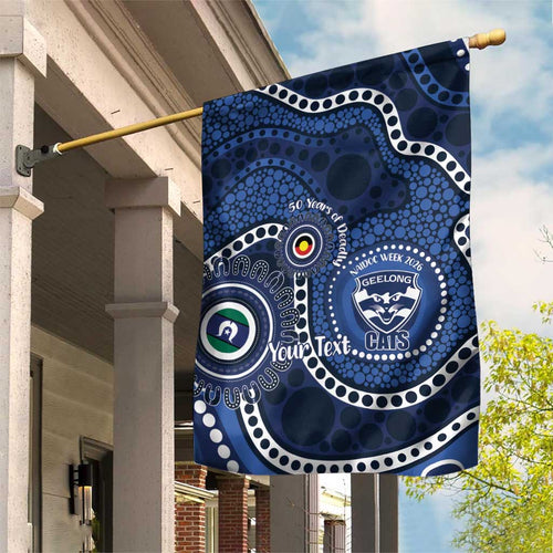 Geelong Cats NAIDOC Week 2026 Personalised Garden Flag 50 Years of Deadly Aboriginal Art
