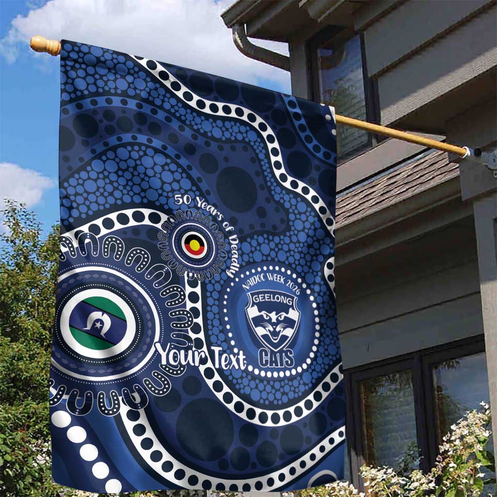 Geelong Cats NAIDOC Week 2026 Personalised Garden Flag 50 Years of Deadly Aboriginal Art