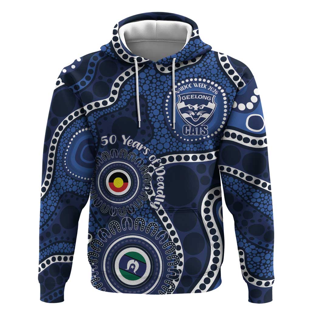 Geelong Cats NAIDOC Week 2026 Personalised Hoodie 50 Years of Deadly Aboriginal Art