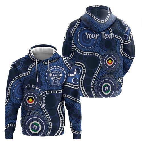 Geelong Cats NAIDOC Week 2026 Personalised Hoodie 50 Years of Deadly Aboriginal Art
