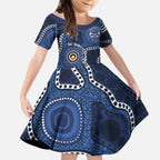 Geelong Cats NAIDOC Week 2026 Personalised Kid Short Sleeve Dress 50 Years of Deadly Aboriginal Art