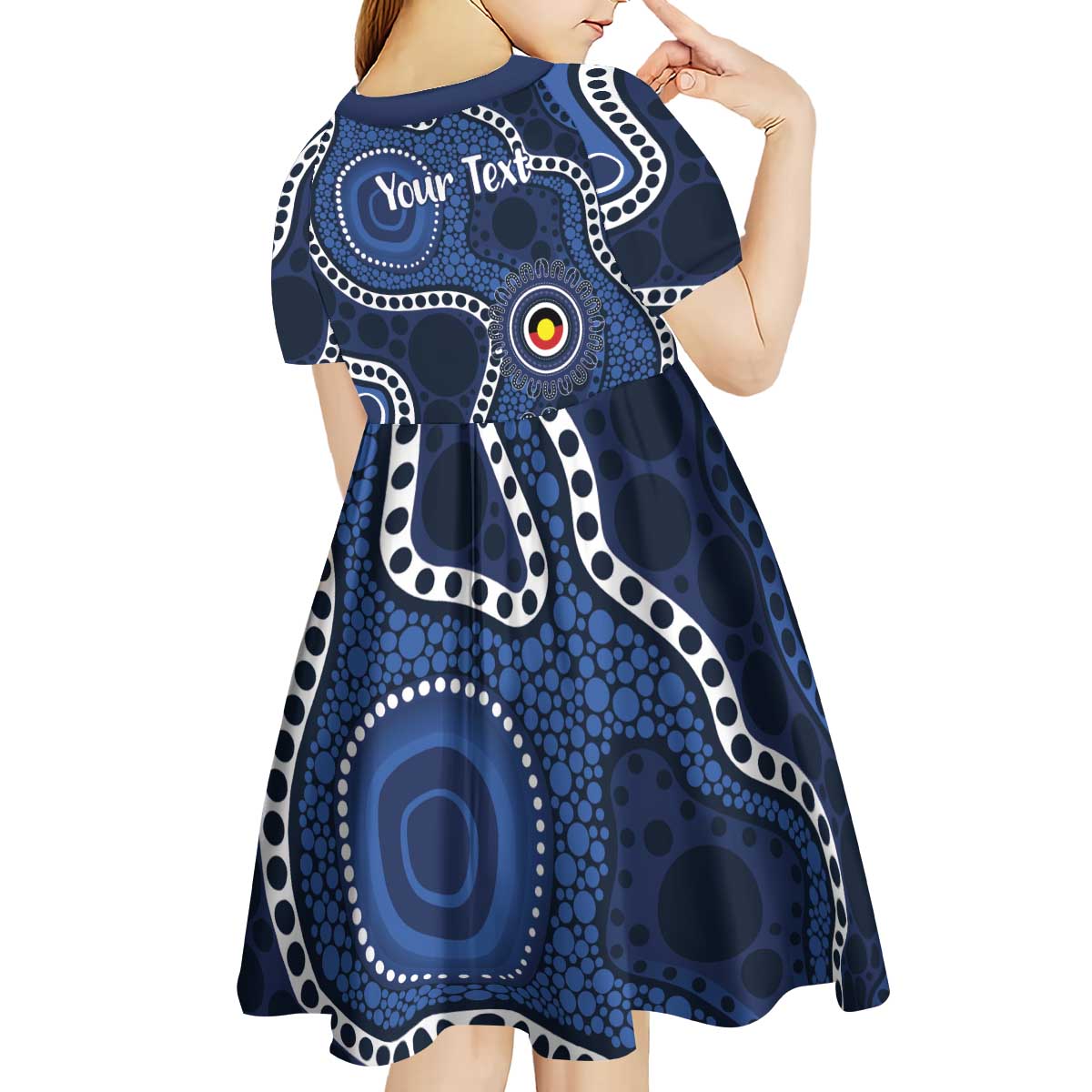 Geelong Cats NAIDOC Week 2026 Personalised Kid Short Sleeve Dress 50 Years of Deadly Aboriginal Art