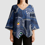 Geelong Cats NAIDOC Week 2026 Personalised Kimono Sleeve Blouse 50 Years of Deadly Aboriginal Art