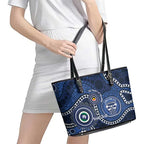 Geelong Cats NAIDOC Week 2026 Personalised Leather Tote Bag 50 Years of Deadly Aboriginal Art