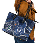 Geelong Cats NAIDOC Week 2026 Personalised Leather Tote Bag 50 Years of Deadly Aboriginal Art