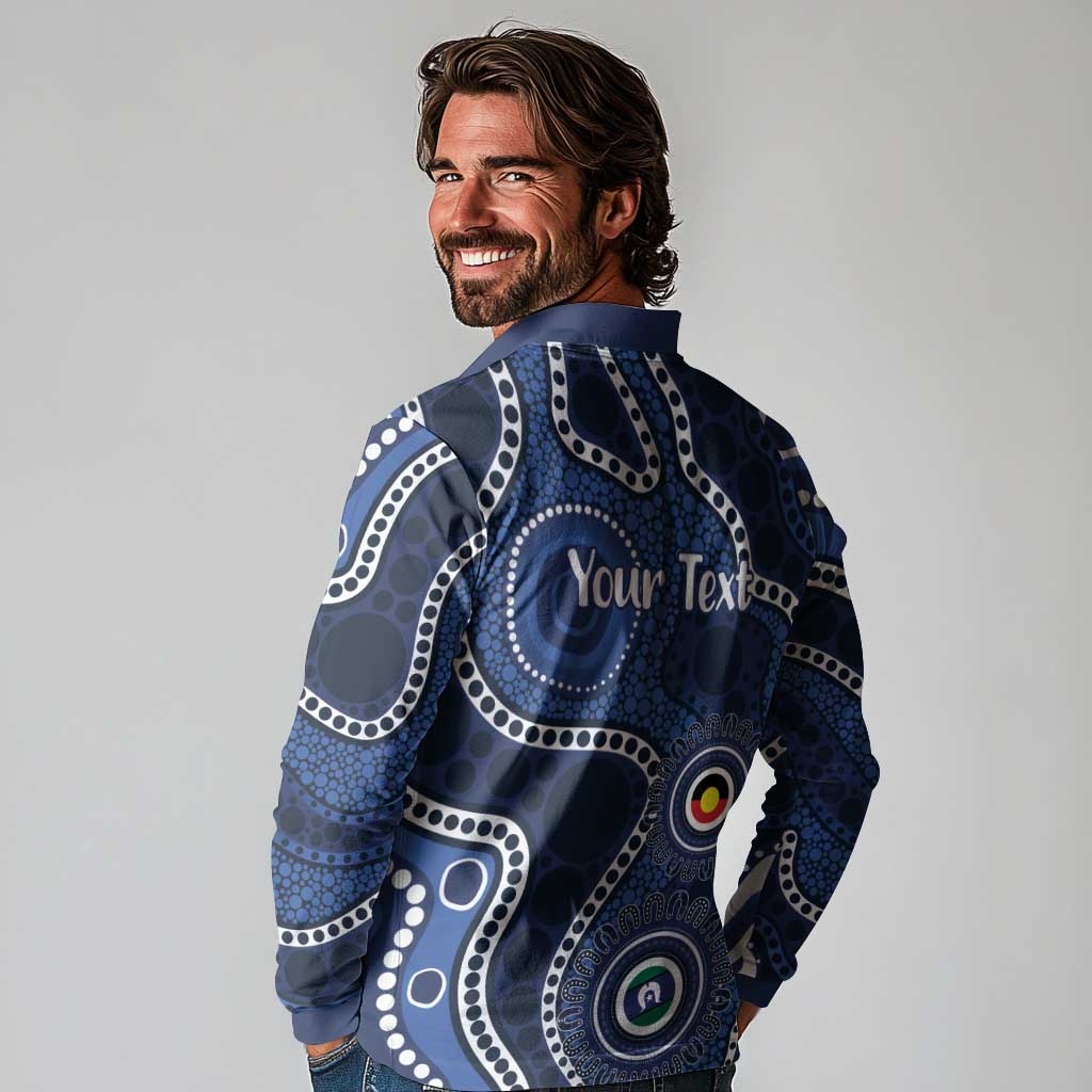 Geelong Cats NAIDOC Week 2026 Personalised Long Sleeve Polo Shirt 50 Years of Deadly Aboriginal Art