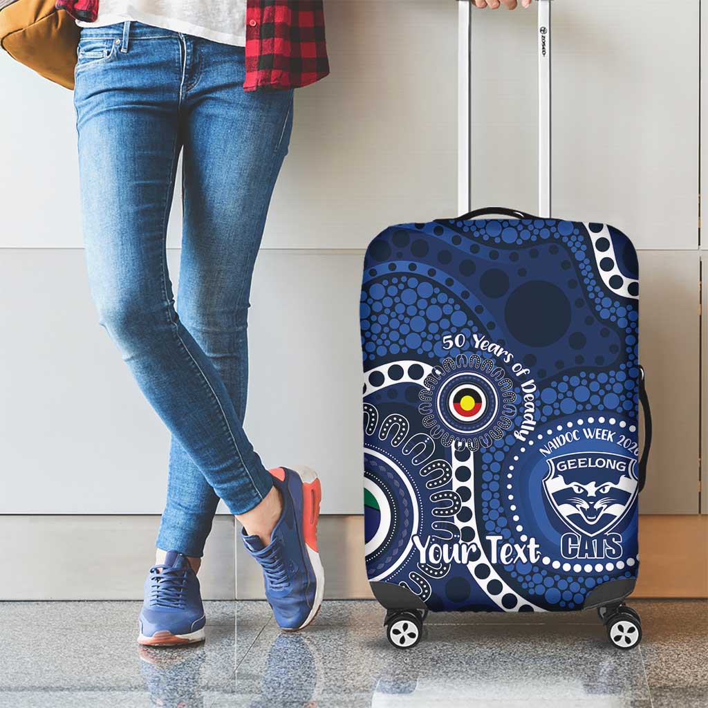Geelong Cats NAIDOC Week 2026 Personalised Luggage Cover 50 Years of Deadly Aboriginal Art