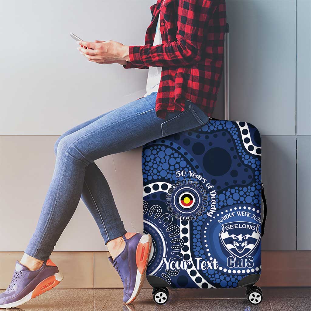 Geelong Cats NAIDOC Week 2026 Personalised Luggage Cover 50 Years of Deadly Aboriginal Art