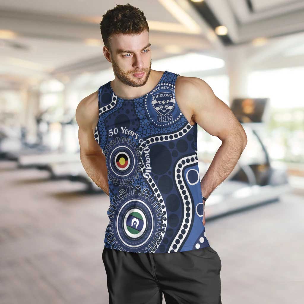 Geelong Cats NAIDOC Week 2026 Personalised Men Tank Top 50 Years of Deadly Aboriginal Art