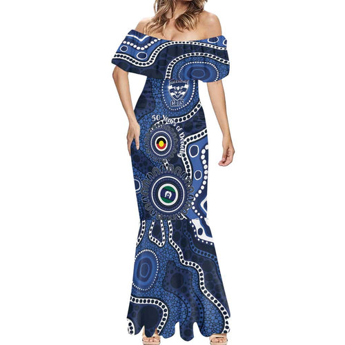 Geelong Cats NAIDOC Week 2026 Personalised Mermaid Dress 50 Years of Deadly Aboriginal Art
