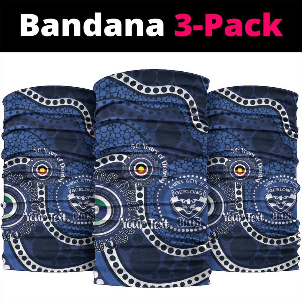 Geelong Cats NAIDOC Week 2026 Personalised Neck Gaiter 50 Years of Deadly Aboriginal Art