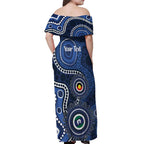 Geelong Cats NAIDOC Week 2026 Personalised Off Shoulder Maxi Dress 50 Years of Deadly Aboriginal Art