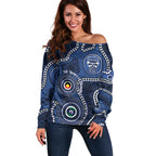 Geelong Cats NAIDOC Week 2026 Personalised Off Shoulder Sweater 50 Years of Deadly Aboriginal Art
