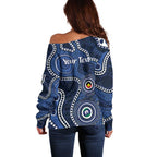 Geelong Cats NAIDOC Week 2026 Personalised Off Shoulder Sweater 50 Years of Deadly Aboriginal Art