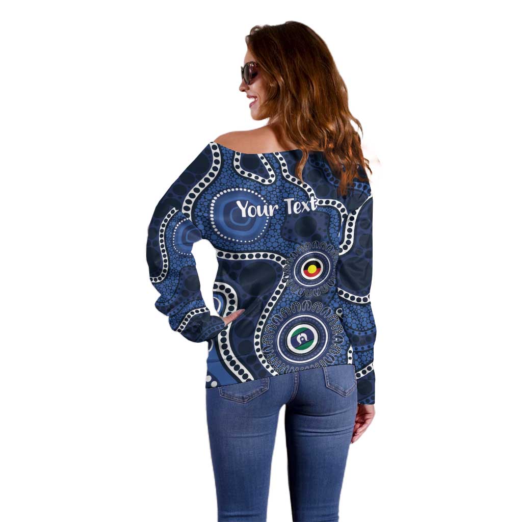 Geelong Cats NAIDOC Week 2026 Personalised Off Shoulder Sweater 50 Years of Deadly Aboriginal Art