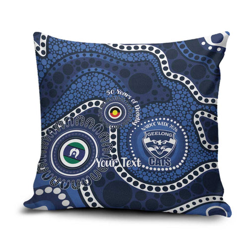 Geelong Cats NAIDOC Week 2026 Personalised Pillow Cover 50 Years of Deadly Aboriginal Art