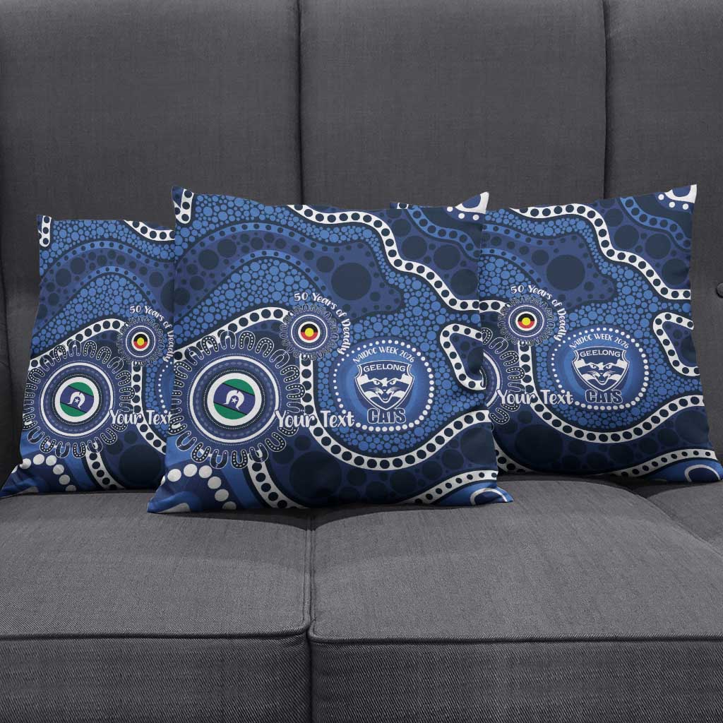 Geelong Cats NAIDOC Week 2026 Personalised Pillow Cover 50 Years of Deadly Aboriginal Art