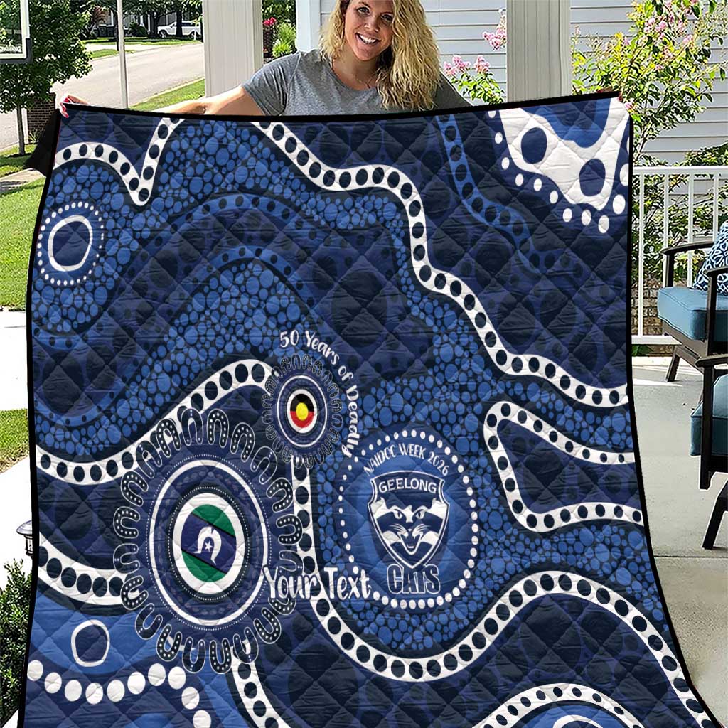 Geelong Cats NAIDOC Week 2026 Personalised Quilt 50 Years of Deadly Aboriginal Art