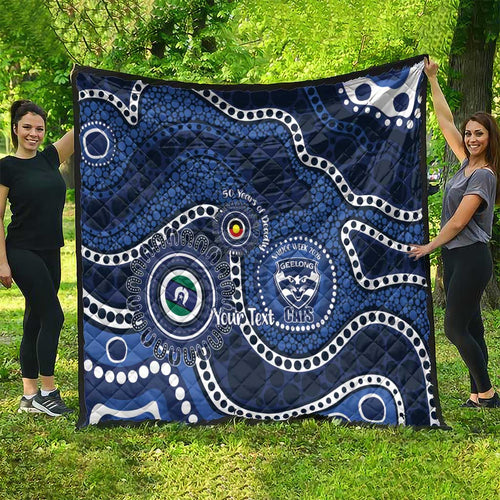Geelong Cats NAIDOC Week 2026 Personalised Quilt 50 Years of Deadly Aboriginal Art