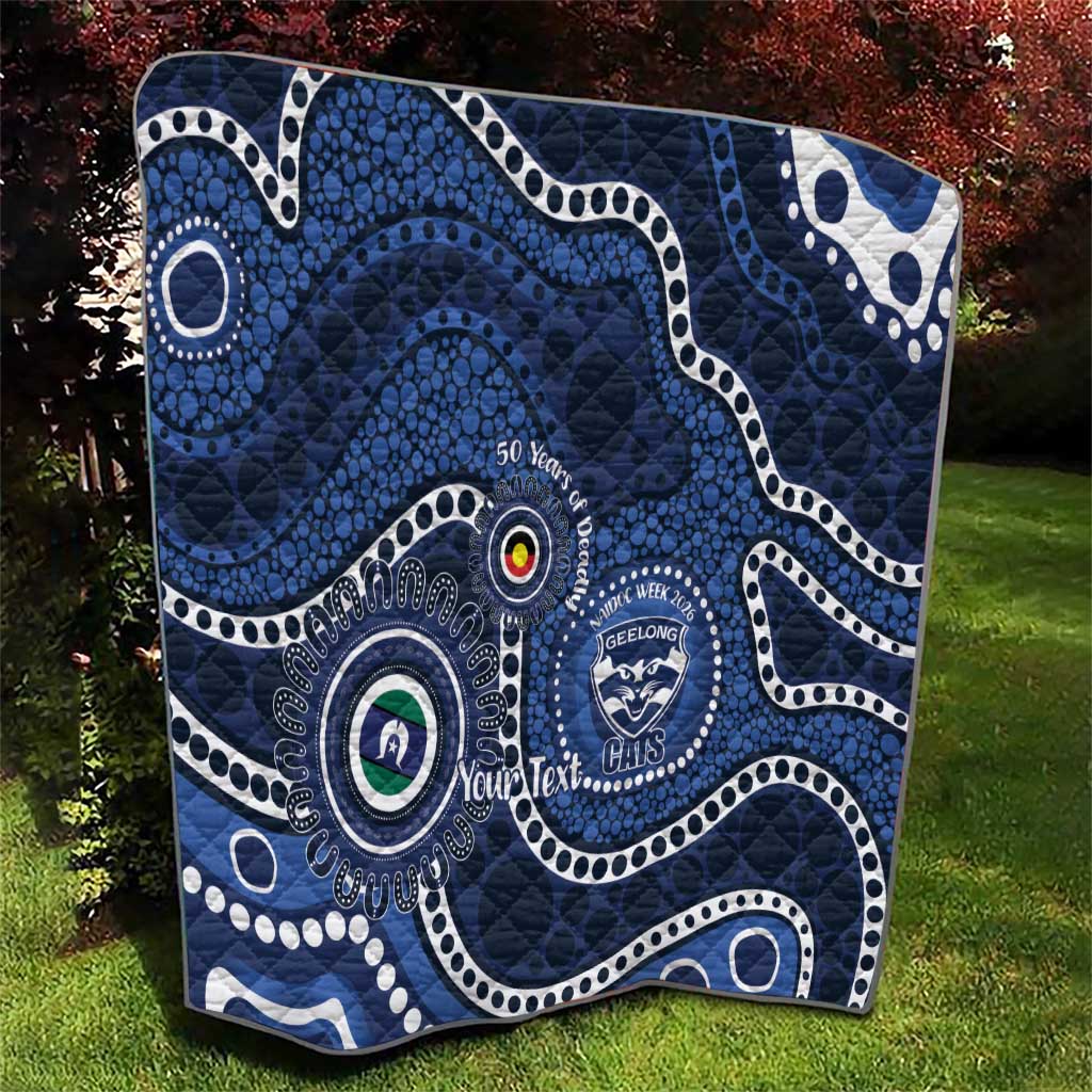 Geelong Cats NAIDOC Week 2026 Personalised Quilt 50 Years of Deadly Aboriginal Art