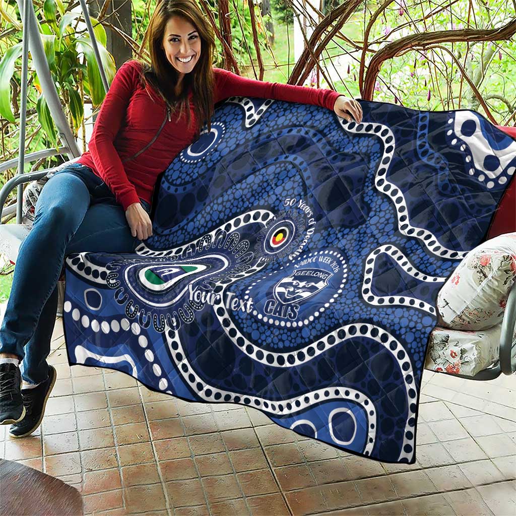 Geelong Cats NAIDOC Week 2026 Personalised Quilt 50 Years of Deadly Aboriginal Art