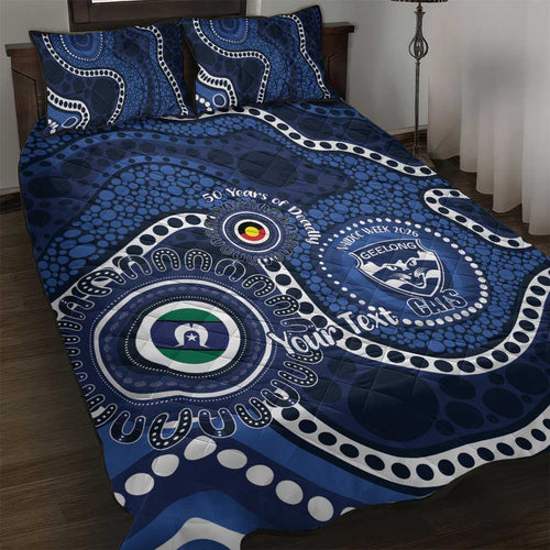 Geelong Cats NAIDOC Week 2026 Personalised Quilt Bed Set 50 Years of Deadly Aboriginal Art
