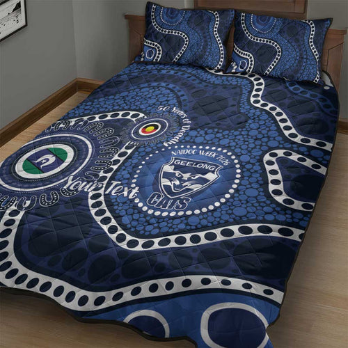 Geelong Cats NAIDOC Week 2026 Personalised Quilt Bed Set 50 Years of Deadly Aboriginal Art