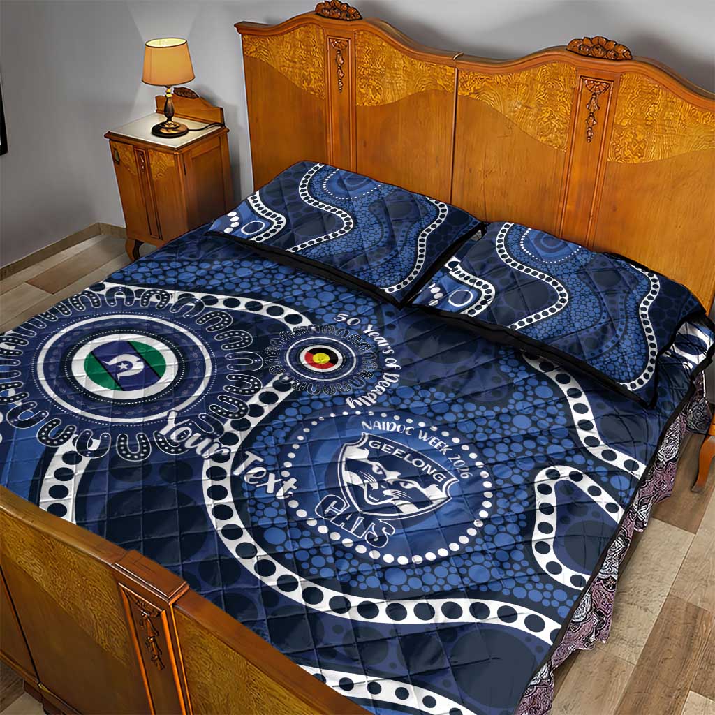 Geelong Cats NAIDOC Week 2026 Personalised Quilt Bed Set 50 Years of Deadly Aboriginal Art