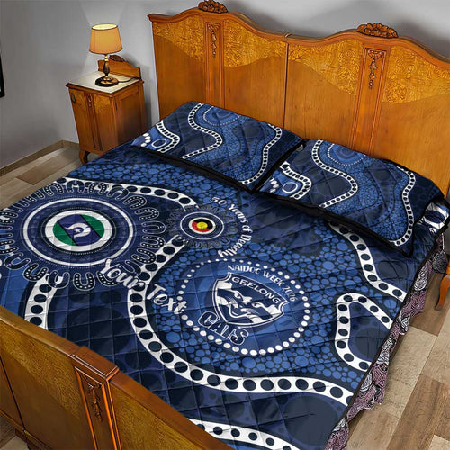 Geelong Cats NAIDOC Week 2026 Personalised Quilt Bed Set 50 Years of Deadly Aboriginal Art