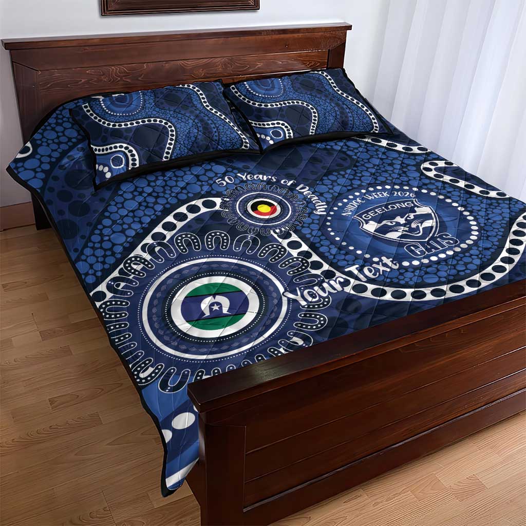 Geelong Cats NAIDOC Week 2026 Personalised Quilt Bed Set 50 Years of Deadly Aboriginal Art