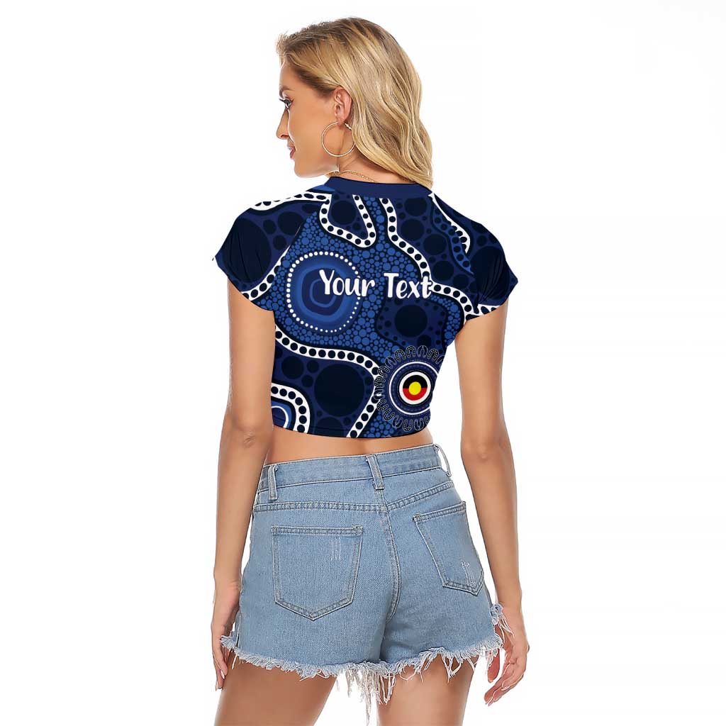 Geelong Cats NAIDOC Week 2026 Personalised Raglan Cropped T Shirt 50 Years of Deadly Aboriginal Art