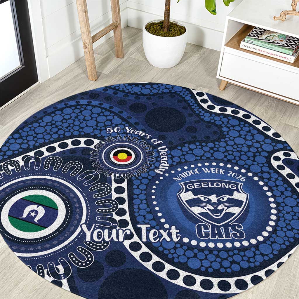 Geelong Cats NAIDOC Week 2026 Personalised Round Carpet 50 Years of Deadly Aboriginal Art