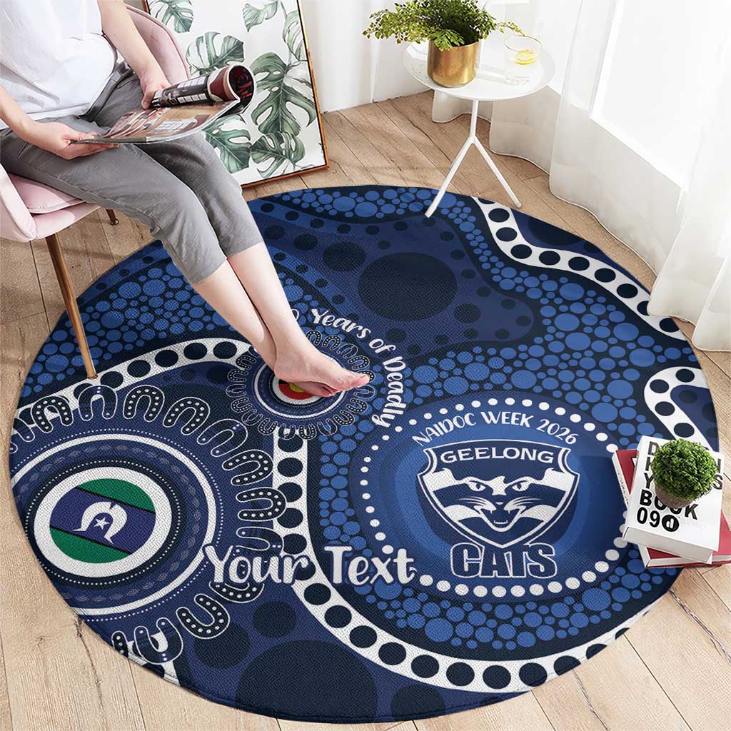 Geelong Cats NAIDOC Week 2026 Personalised Round Carpet 50 Years of Deadly Aboriginal Art