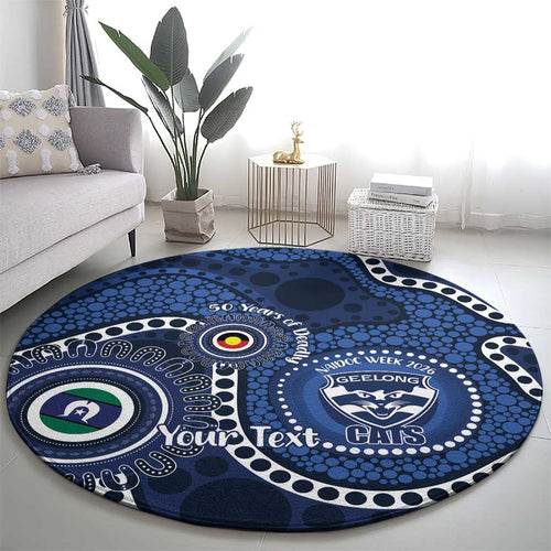 Geelong Cats NAIDOC Week 2026 Personalised Round Carpet 50 Years of Deadly Aboriginal Art