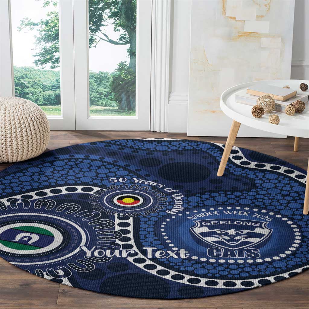 Geelong Cats NAIDOC Week 2026 Personalised Round Carpet 50 Years of Deadly Aboriginal Art