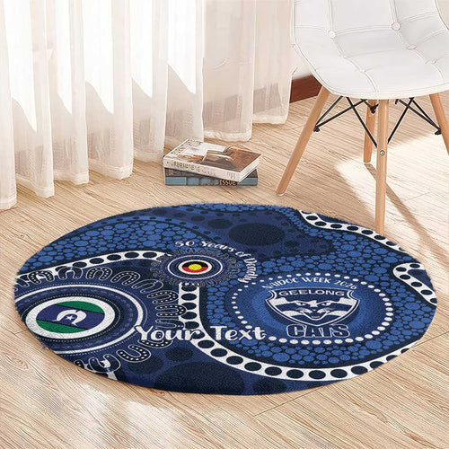 Geelong Cats NAIDOC Week 2026 Personalised Round Carpet 50 Years of Deadly Aboriginal Art