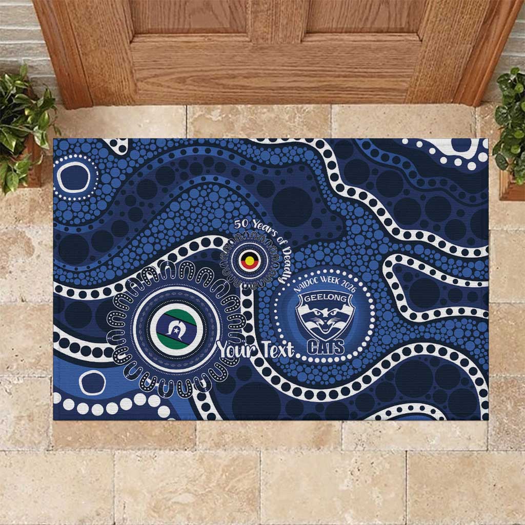 Geelong Cats NAIDOC Week 2026 Personalised Rubber Doormat 50 Years of Deadly Aboriginal Art