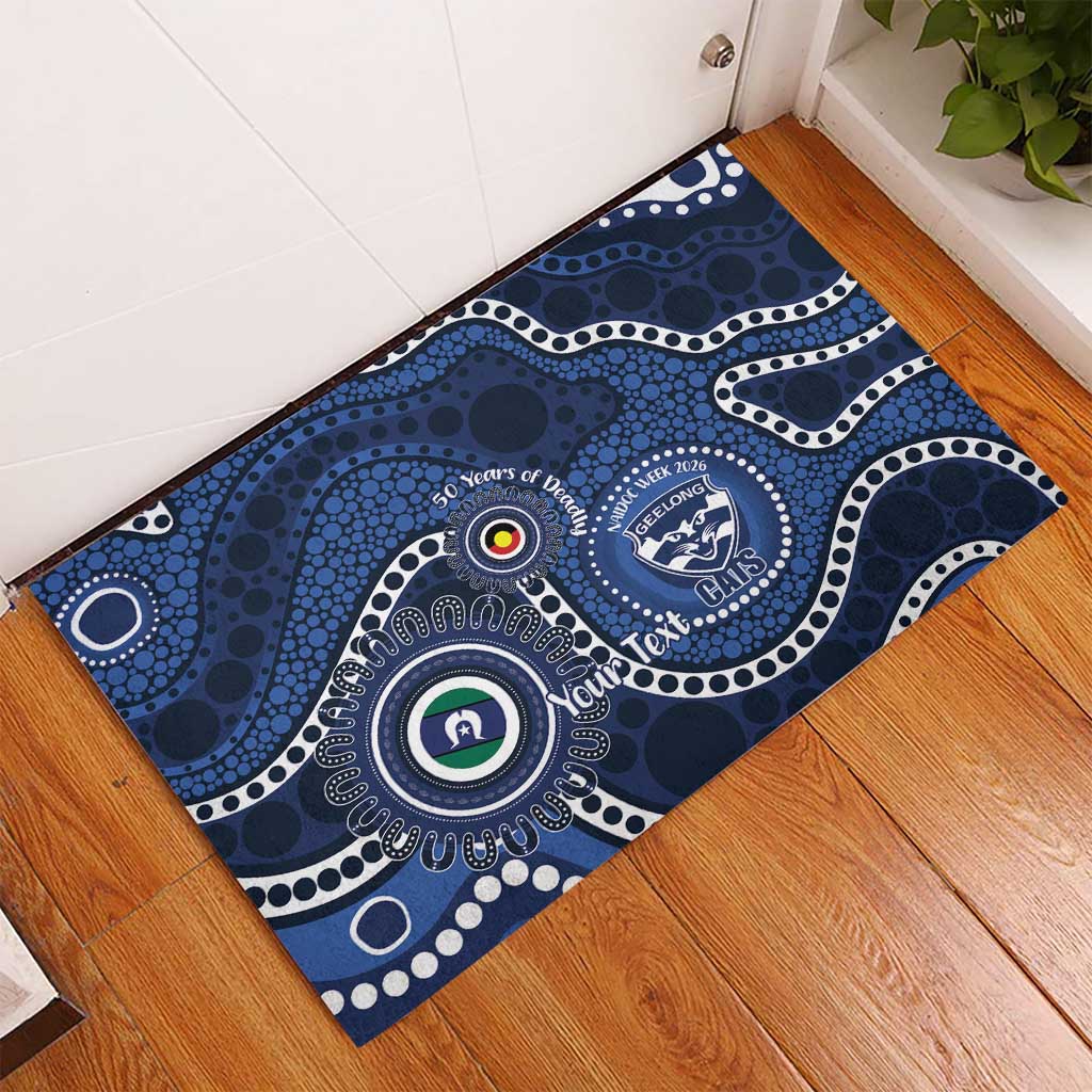 Geelong Cats NAIDOC Week 2026 Personalised Rubber Doormat 50 Years of Deadly Aboriginal Art