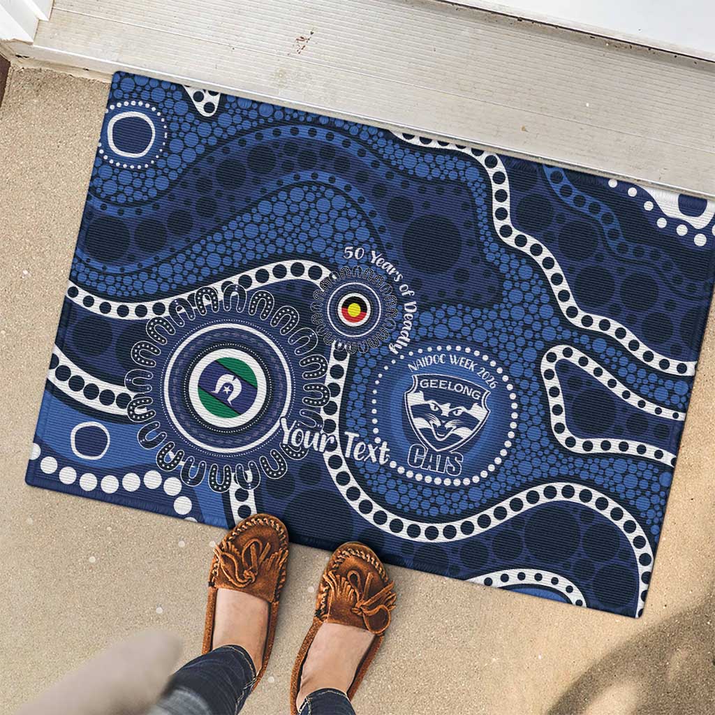 Geelong Cats NAIDOC Week 2026 Personalised Rubber Doormat 50 Years of Deadly Aboriginal Art