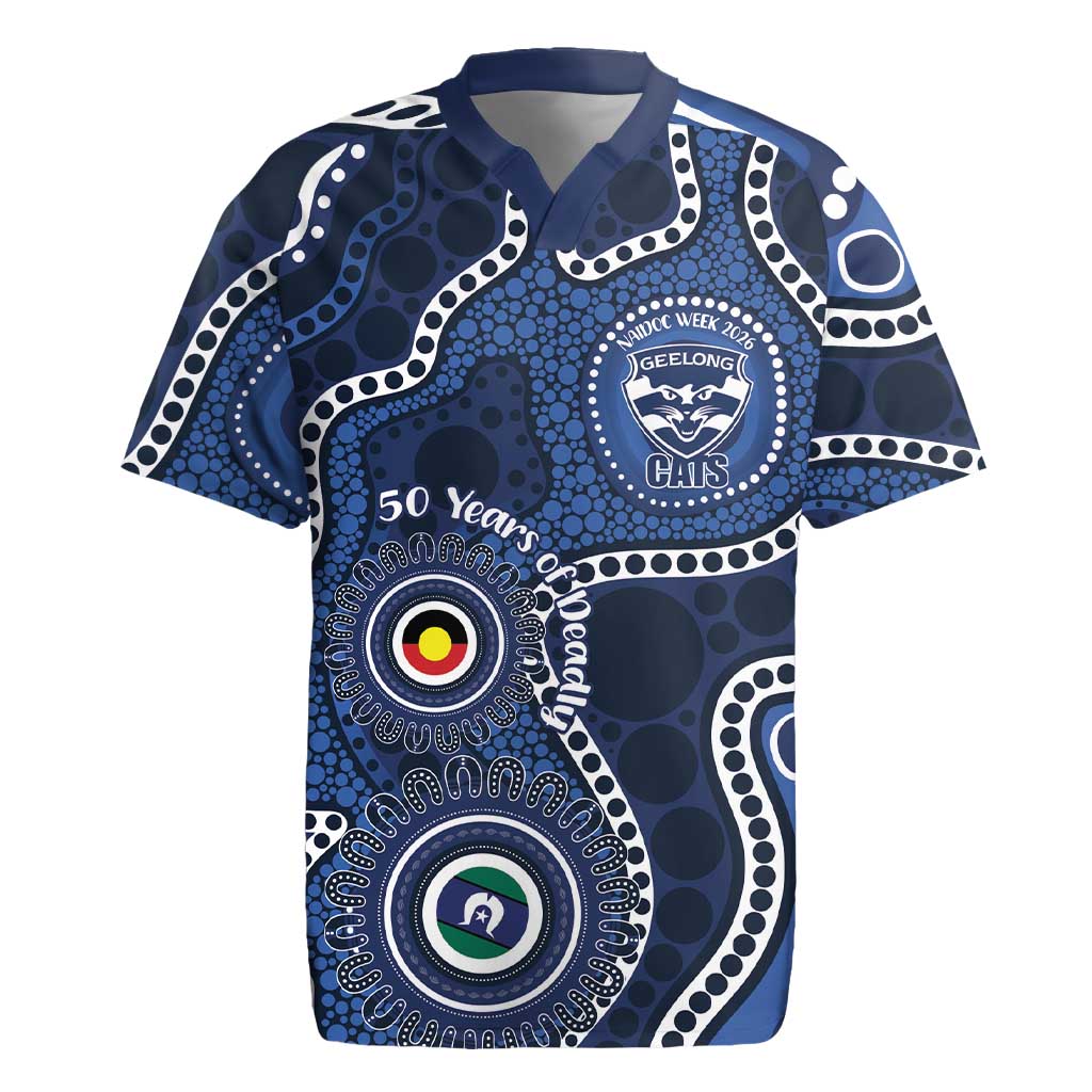 Geelong Cats NAIDOC Week 2026 Personalised Rugby Jersey 50 Years of Deadly Aboriginal Art