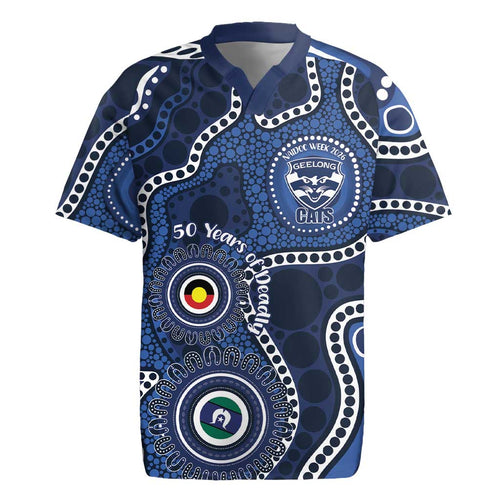 Geelong Cats NAIDOC Week 2026 Personalised Rugby Jersey 50 Years of Deadly Aboriginal Art
