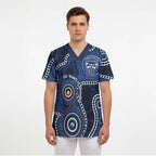 Geelong Cats NAIDOC Week 2026 Personalised Scrub Top 50 Years of Deadly Aboriginal Art