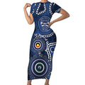 Geelong Cats NAIDOC Week 2026 Personalised Short Sleeve Bodycon Dress 50 Years of Deadly Aboriginal Art