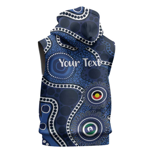 Geelong Cats NAIDOC Week 2026 Personalised Sleeveless Hoodie 50 Years of Deadly Aboriginal Art