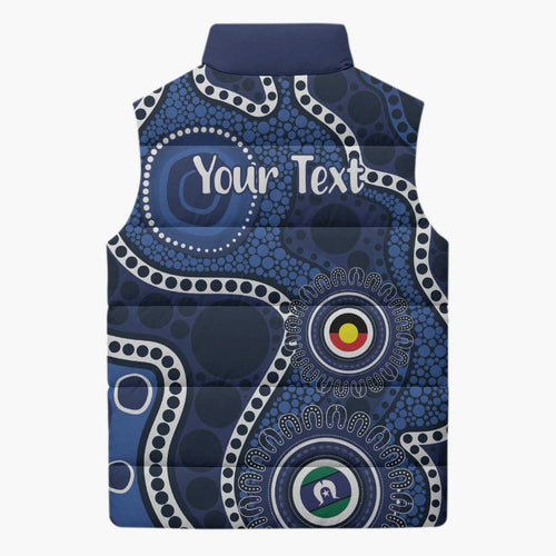 Geelong Cats NAIDOC Week 2026 Personalised Sleeveless Puffer Jacket 50 Years of Deadly Aboriginal Art